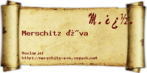 Merschitz Éva névjegykártya