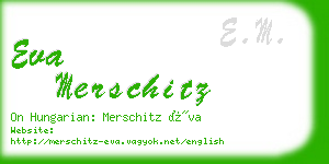 eva merschitz business card
